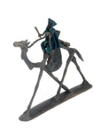 Chamelier 20 cm bleu n°1 Bronzes d'Afrique
