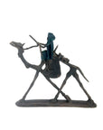 Chamelier 20 cm bleu n°1 Bronzes d'Afrique