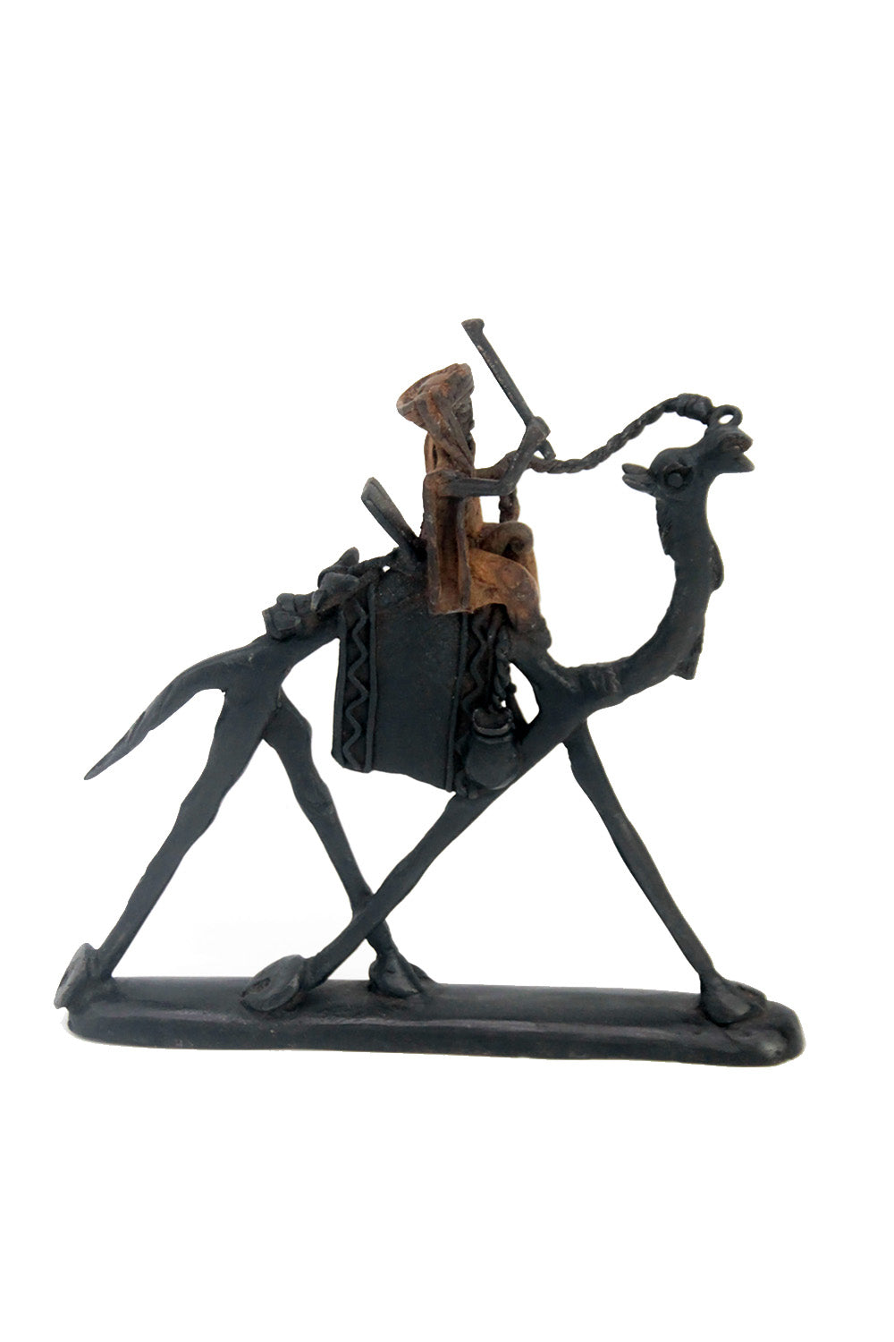 Chamelier 20 cm marron n°2 Bronzes d'Afrique