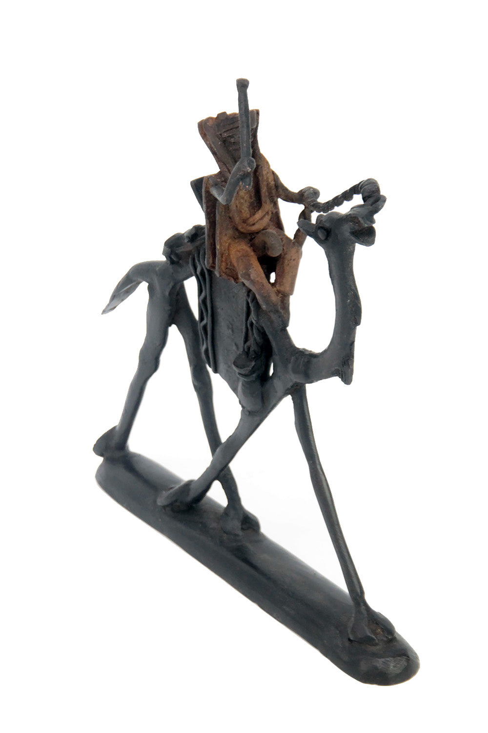 Chamelier 20 cm marron n°2 Bronzes d'Afrique