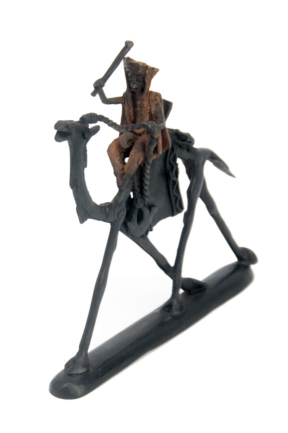 Chamelier 20 cm marron n°2 Bronzes d'Afrique