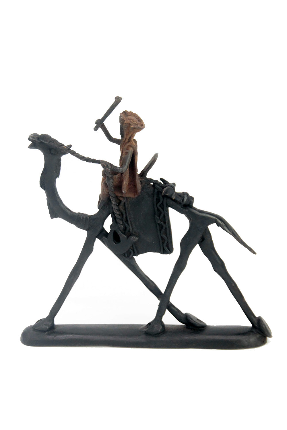 Chamelier 20 cm marron n°2 Bronzes d'Afrique