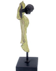 Bronze Feuille simple 45 cm vert n°3 Bronzes d'Afrique