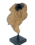 Bronze Feuille simple 45 cm vert n°3 Bronzes d'Afrique