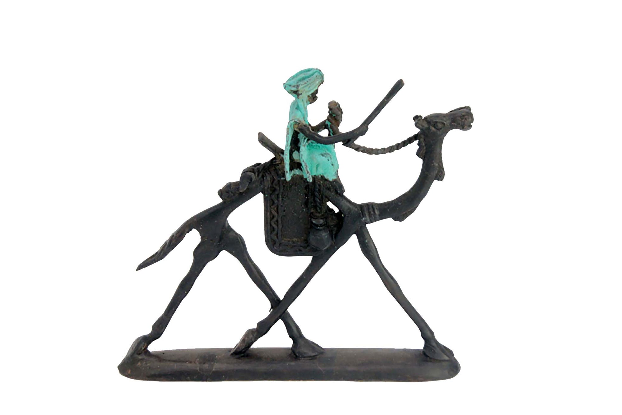 Chamelier 20 cm vert n°3 Bronzes d'Afrique