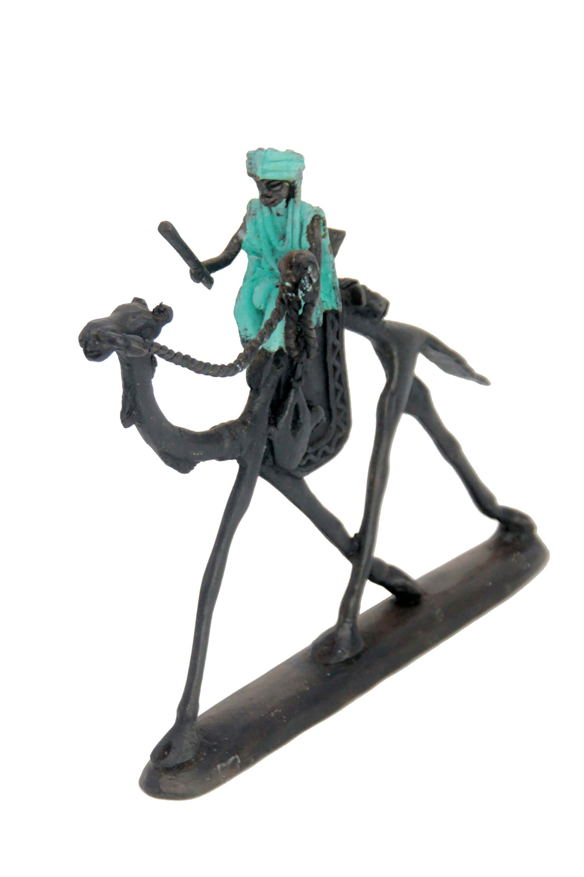 Chamelier 20 cm vert n°3 Bronzes d'Afrique