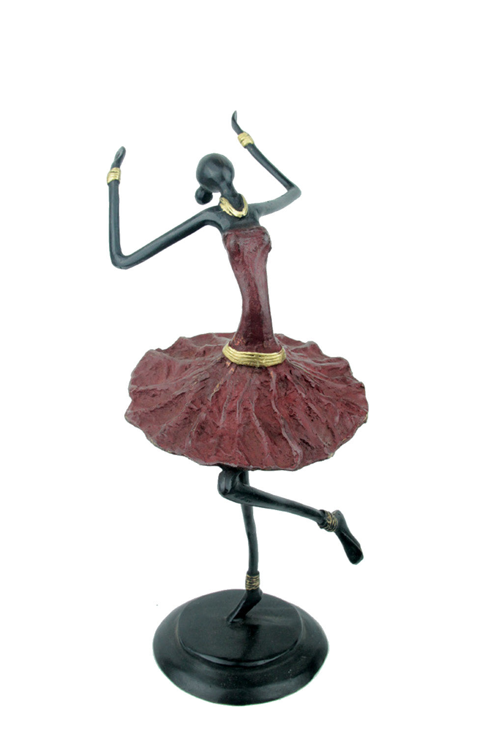 Ballerine 40 cm rouge n°1 Bronzes d'Afrique