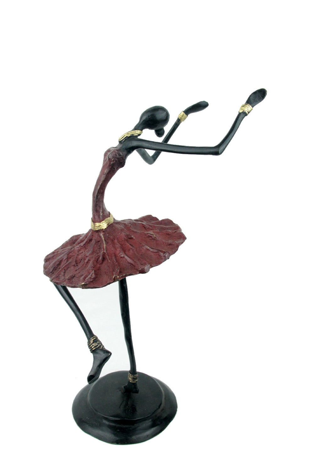 Ballerine 40 cm rouge n°1 Bronzes d'Afrique
