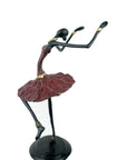 Ballerine 40 cm rouge n°1 Bronzes d'Afrique