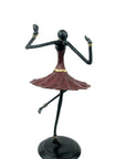 Ballerine 40 cm rouge n°1 Bronzes d'Afrique