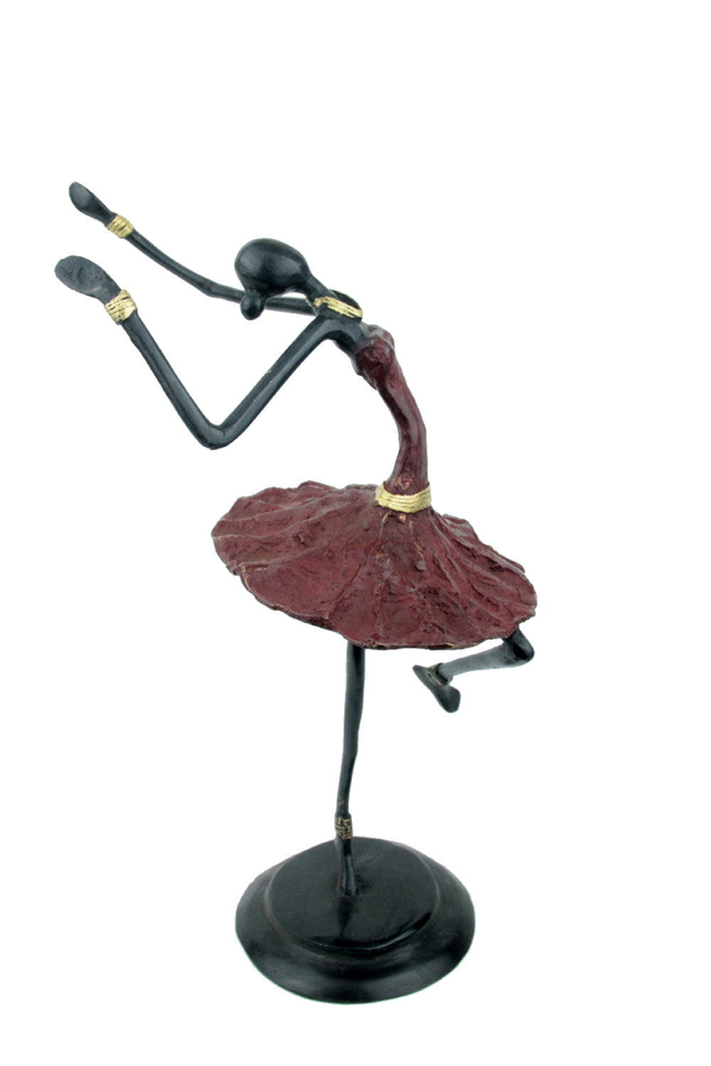 Ballerine 40 cm rouge n°1 Bronzes d'Afrique