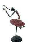 Ballerine 40 cm rouge n°1 Bronzes d'Afrique