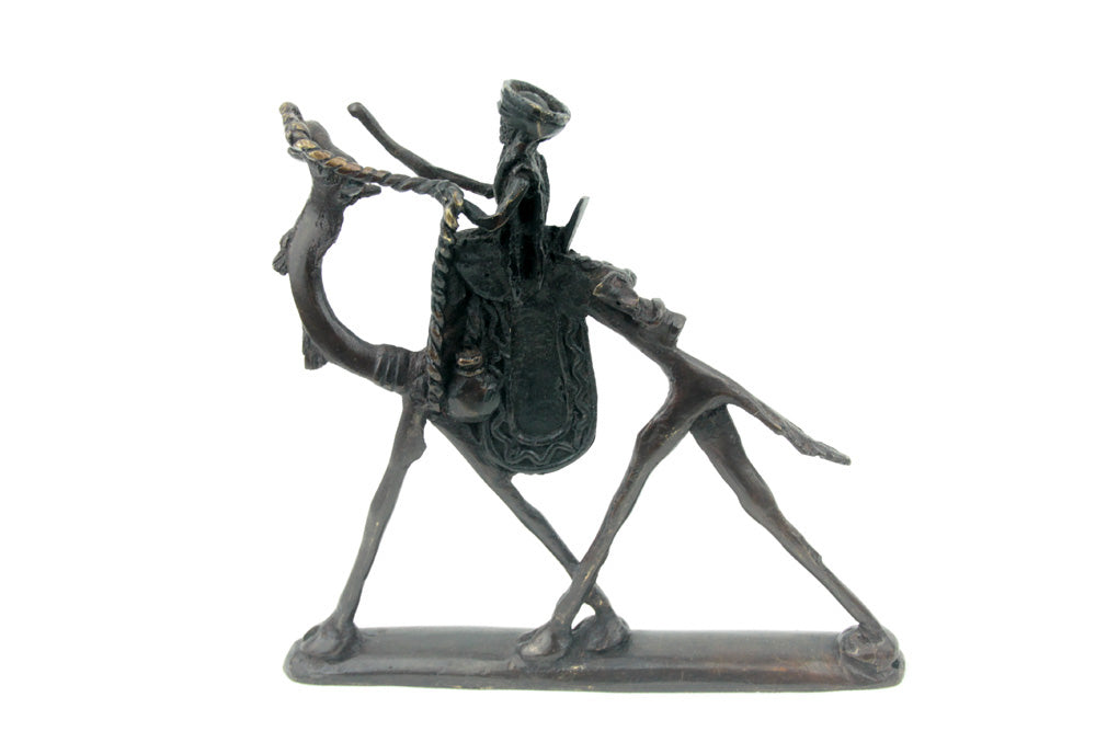 Chamelier 20 cm noir n°1 Bronzes d'Afrique