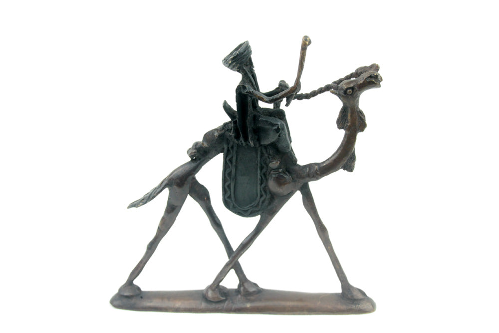 Chamelier 20 cm noir n°2 Bronzes d'Afrique