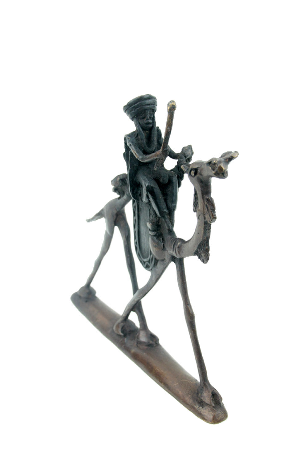 Chamelier 20 cm noir n°2 Bronzes d'Afrique