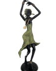 Bronze danseuse 50 cm vert et marron n°2 Bronzes d'Afrique