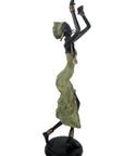 Bronze danseuse 50 cm vert et marron n°2 Bronzes d'Afrique
