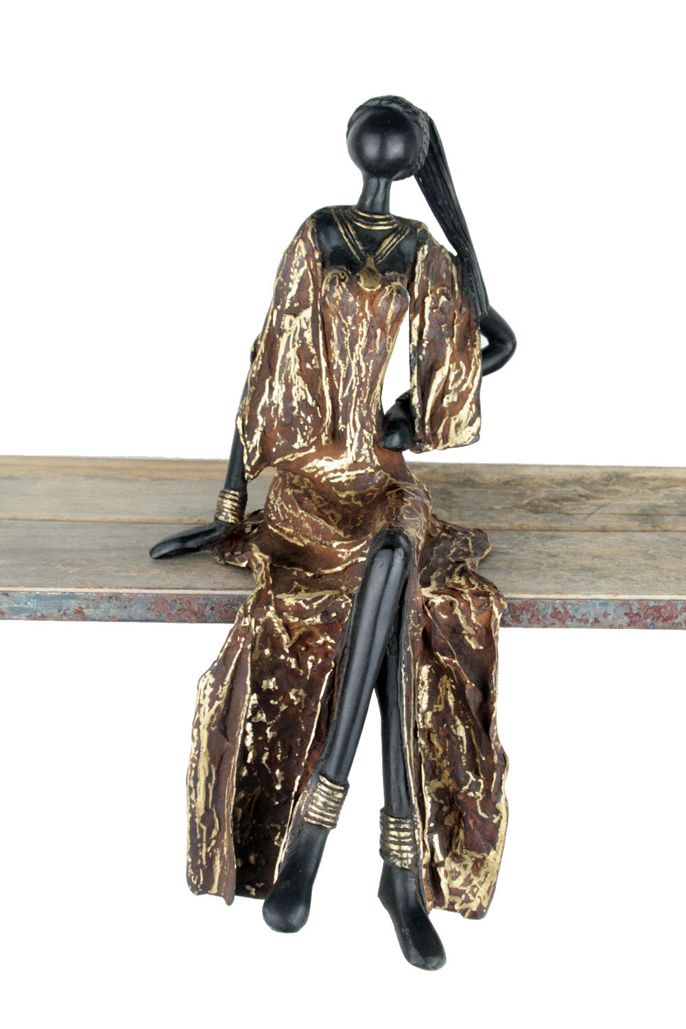 Bronze assis 40 cm marron n°3 Bronzes d'Afrique
