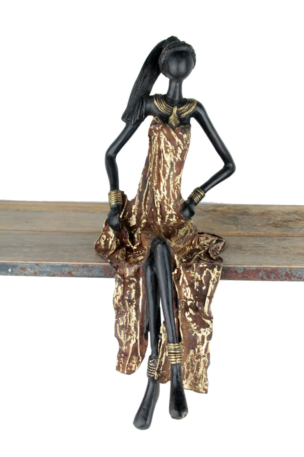 Bronze assis 40 cm marron n°8 Bronzes d'Afrique