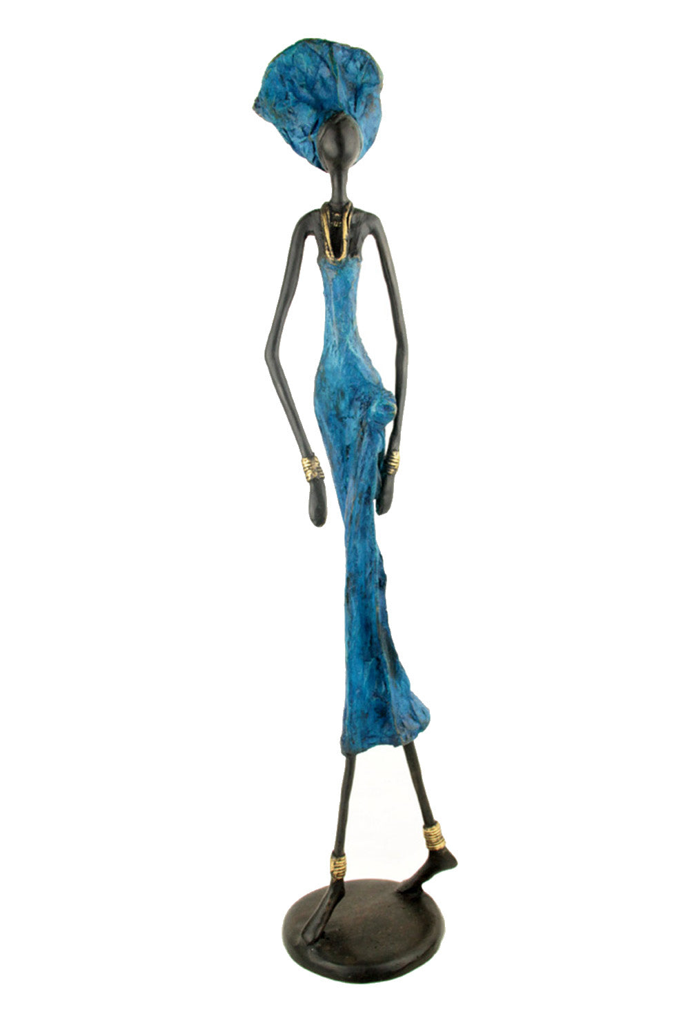 Bronze 55 cm bleu n°11 Bronzes d'Afrique