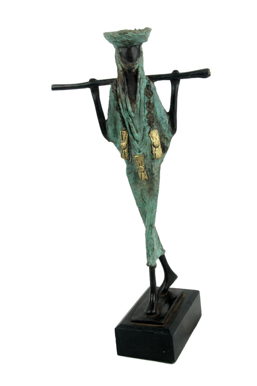 Touareg 25 cm vert n°3 Bronzes d'Afrique