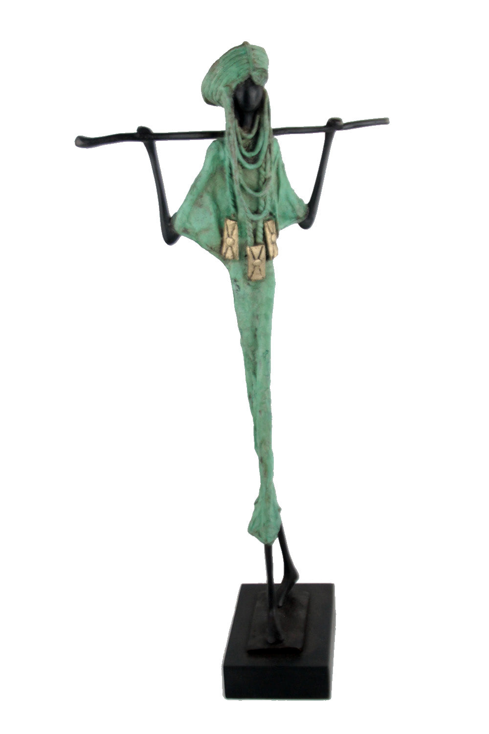 Touareg 55 cm vert n°2 Bronzes d'Afrique