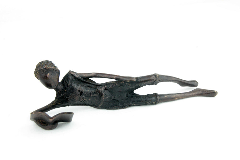 Bronze allongé 20 cm noir n°5 Bronzes d'Afrique