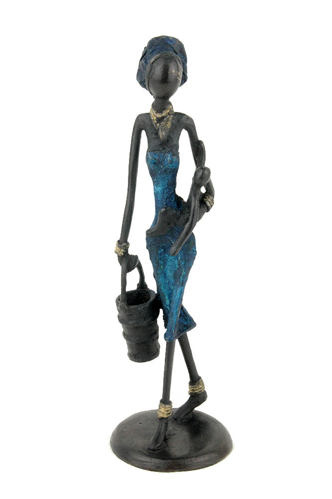 Bronze 25 cm bleu n°9 Bronzes d'Afrique