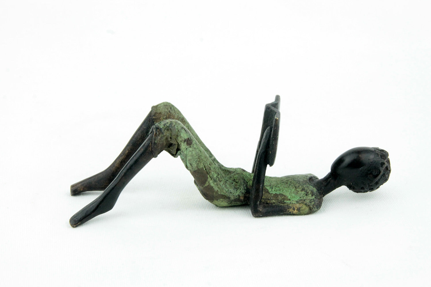 Bronze allongé 20 cm vert n°4 Bronzes d'Afrique