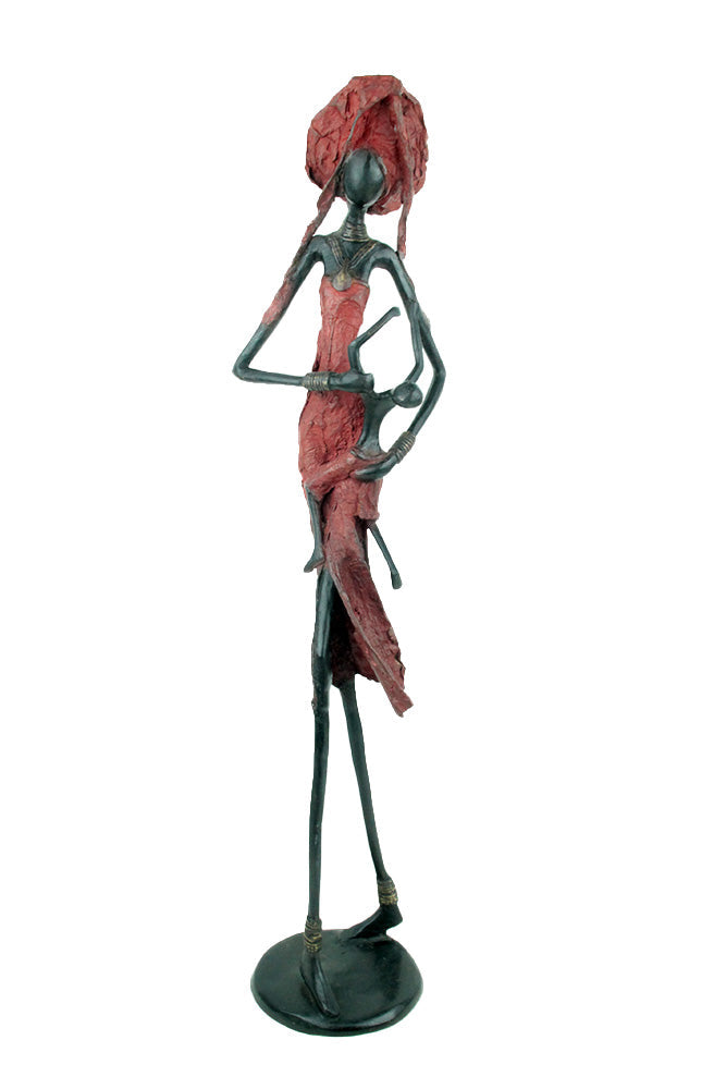 Bronze 55 cm rouge n°3 Bronzes d'Afrique