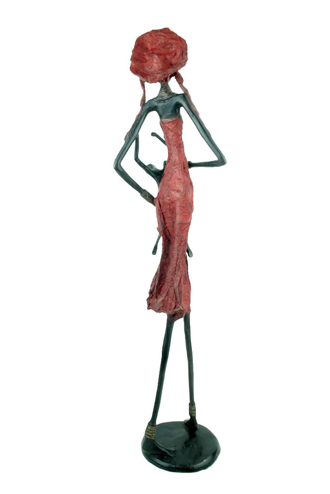 Bronze 55 cm rouge n°3 Bronzes d'Afrique