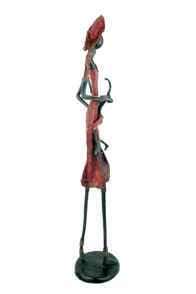 Bronze 55 cm rouge n°3 Bronzes d'Afrique