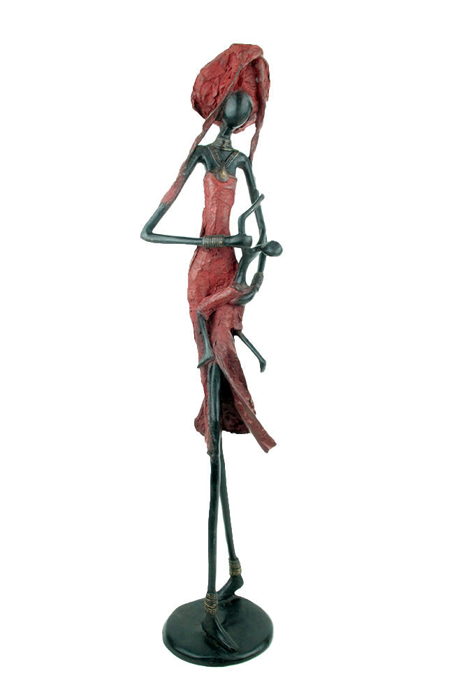 Bronze 55 cm rouge n°3 Bronzes d'Afrique