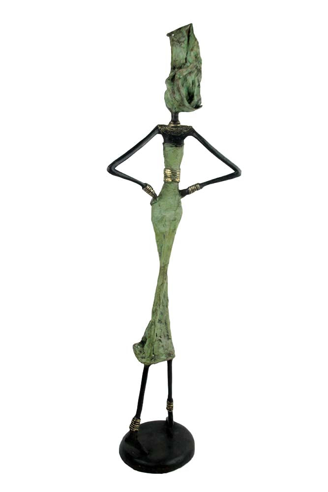 Bronze 55 cm vert n°10 Bronzes d'Afrique