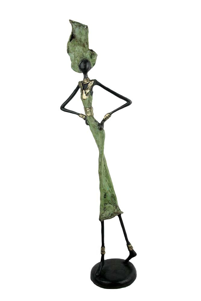 Bronze 55 cm vert n°10 Bronzes d'Afrique
