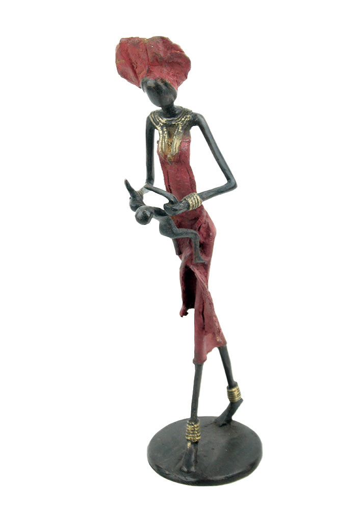 Bronze 35 cm rouge n°7 Bronzes d'Afrique
