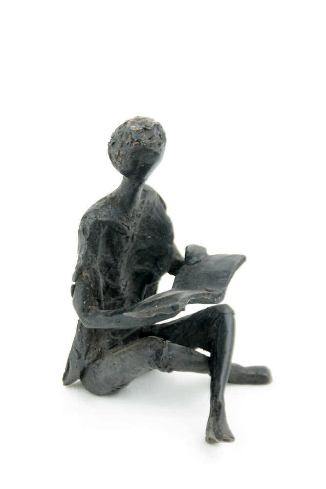 Bronze assis à poser 25 cm noir n°4 Bronzes d'Afrique