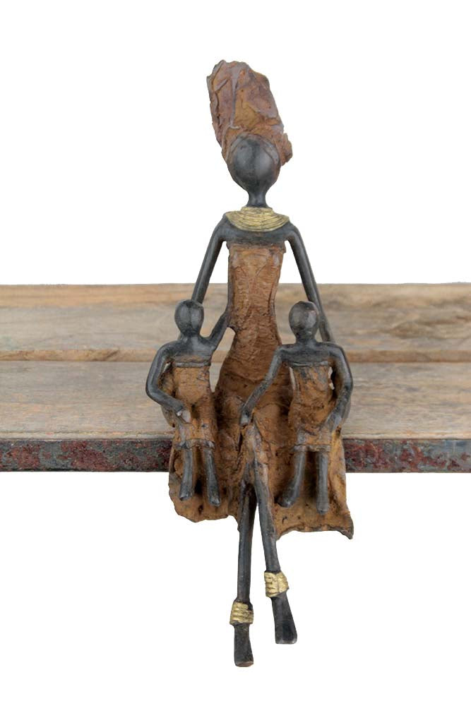 Bronze assis 25 cm marron n°19 Bronzes d'Afrique