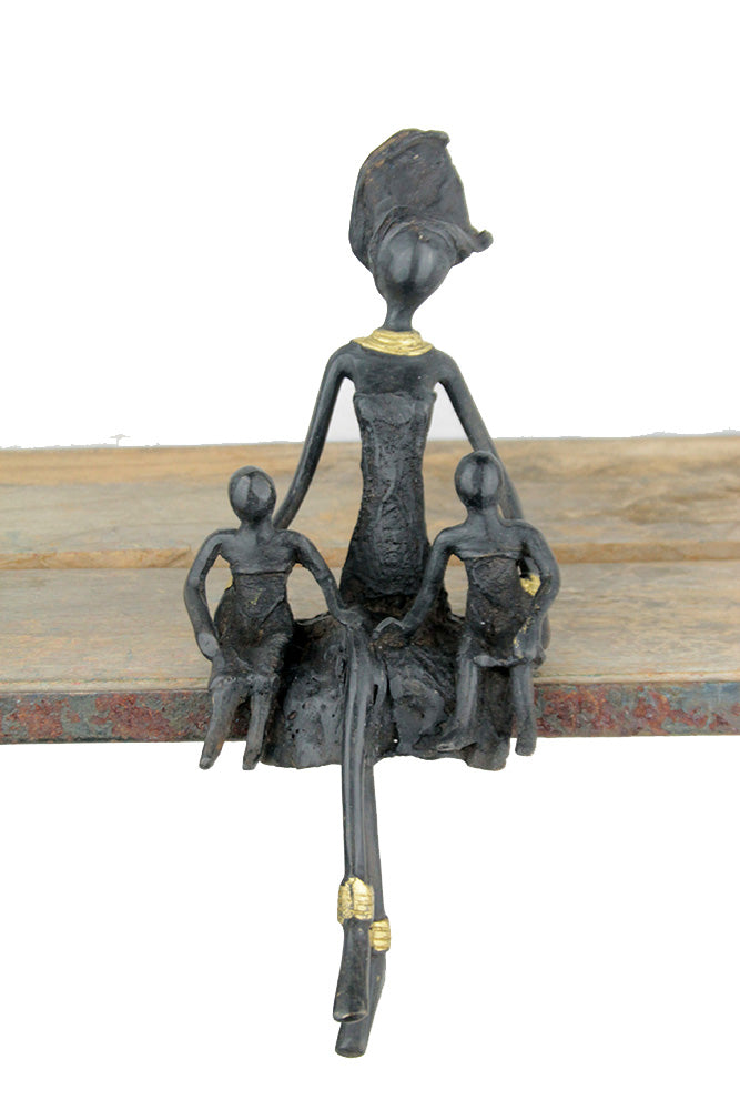 Bronze assis 25 cm noir n°7 Bronzes d'Afrique