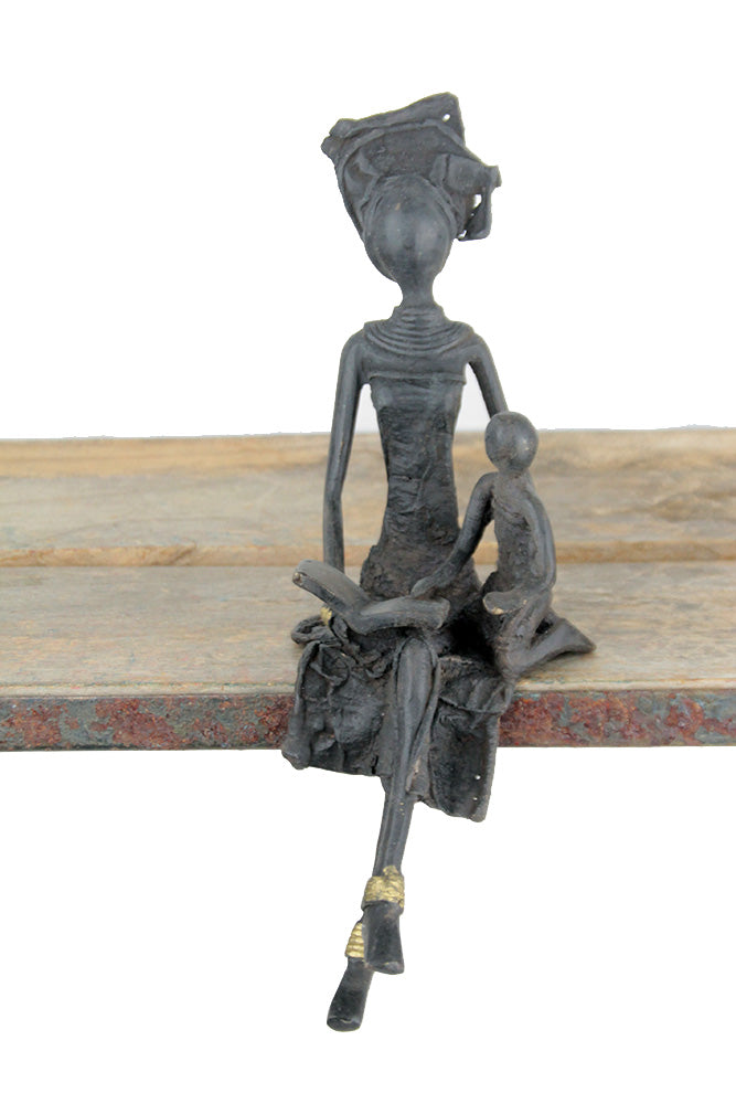 Bronze assis 25 cm noir n°8 Bronzes d'Afrique
