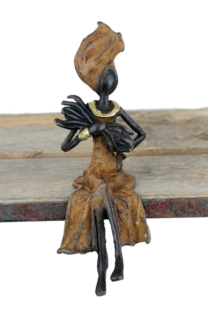 Bronze assis 20 cm marron n°7 Bronzes d'Afrique