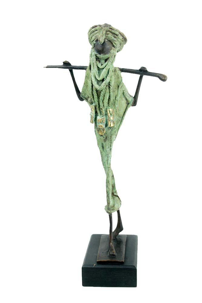 Touareg 35 cm vert n°2 Bronzes d'Afrique