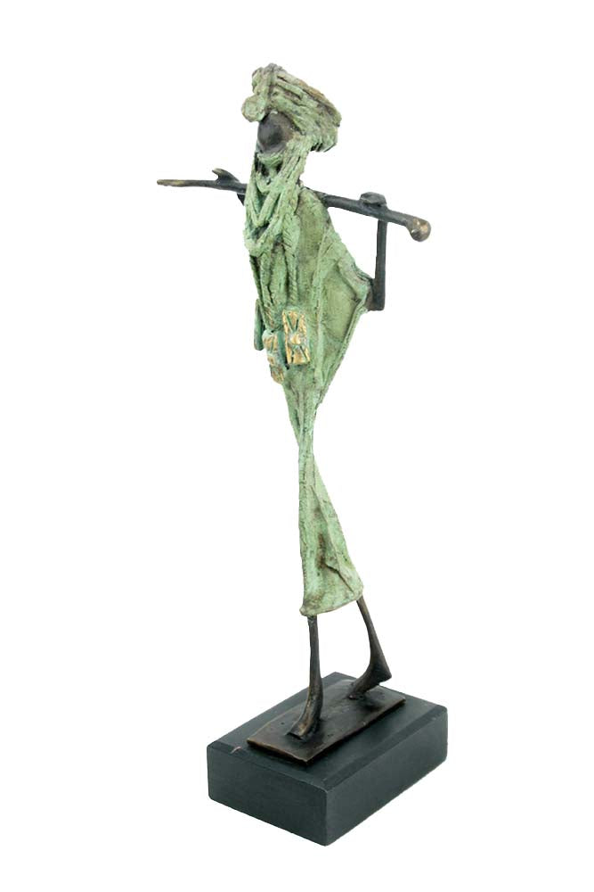 Touareg 35 cm vert n°2 Bronzes d'Afrique