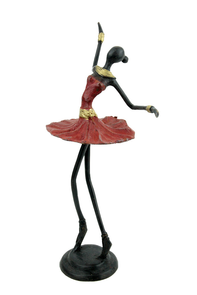 Ballerine 25 cm rouge n°2 Bronzes d'Afrique