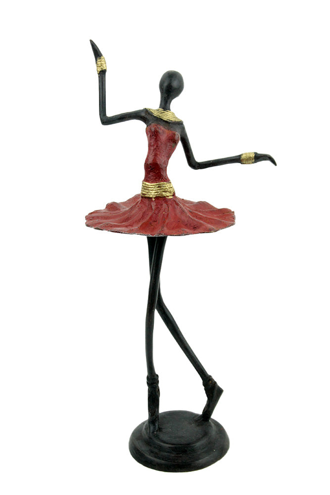 Ballerine 25 cm rouge n°2 Bronzes d'Afrique