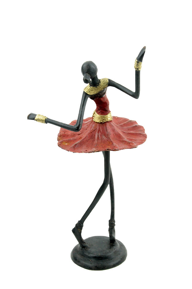 Ballerine 25 cm rouge n°2 Bronzes d'Afrique