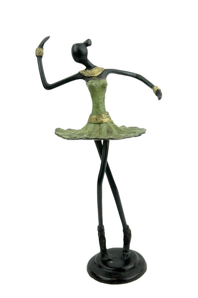 Ballerine 25 cm vert n°1 Bronzes d'Afrique