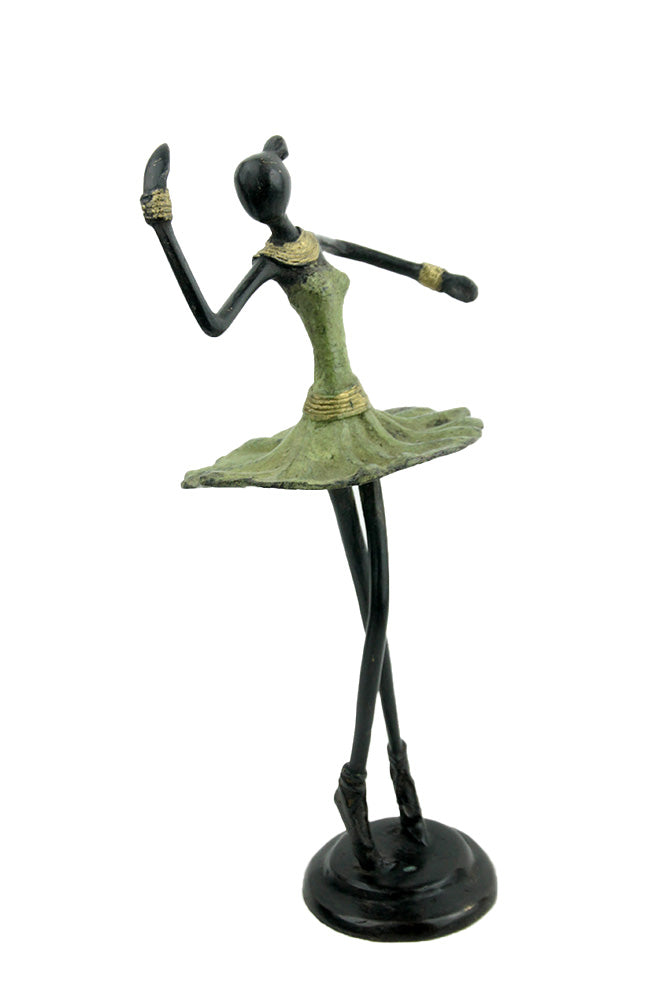Ballerine 25 cm vert n°1 Bronzes d'Afrique