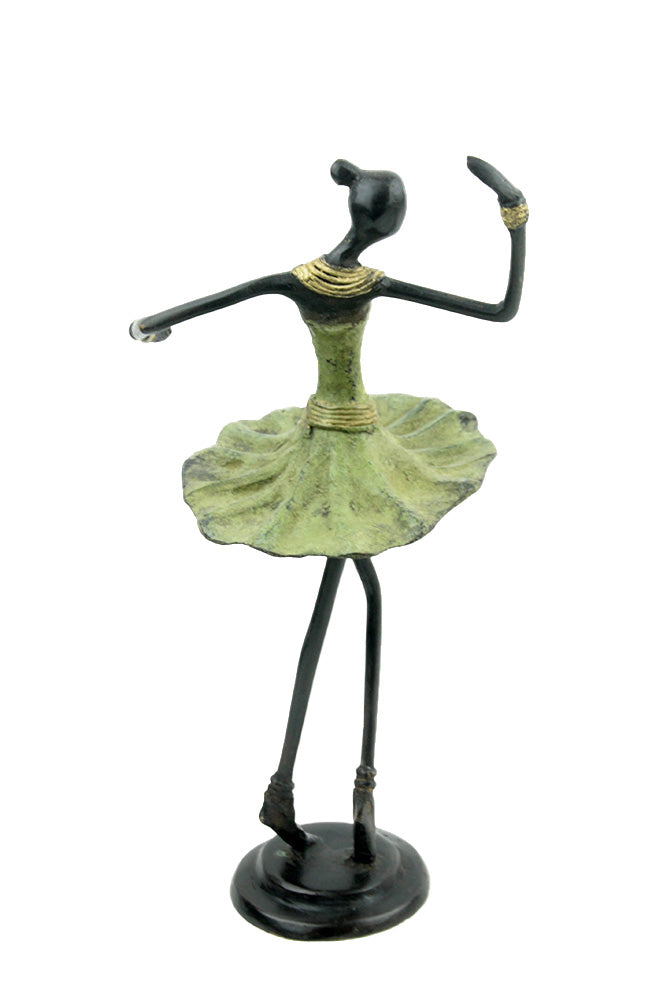 Ballerine 25 cm vert n°1 Bronzes d'Afrique