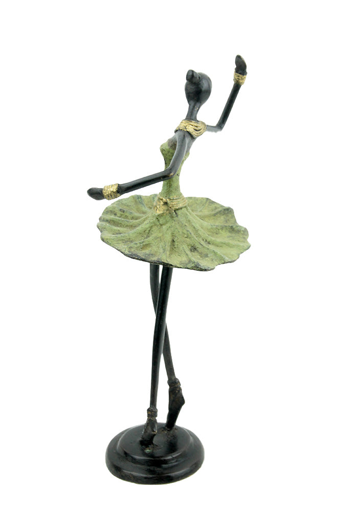 Ballerine 25 cm vert n°1 Bronzes d'Afrique